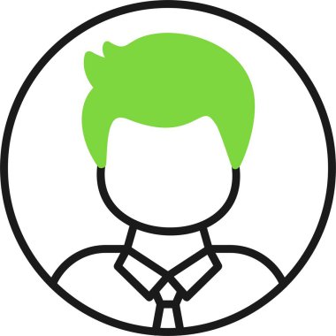 İş adamı simgesi, vektör illüstrasyonu