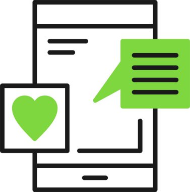 kalp sohbet ileti simgesi