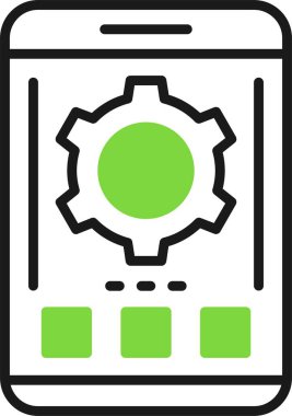 tarayıcı ayarları vektör simgesi modern illüstrasyon