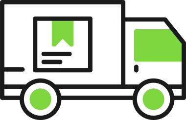 Teslimat Kamyonu Web simgesi, illüstrasyon 