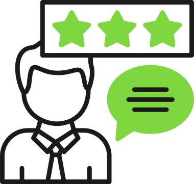 Müşteri derecelendirme vektörü simgesi