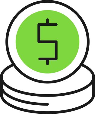 Dolar sikkeleri para birimi simgesi