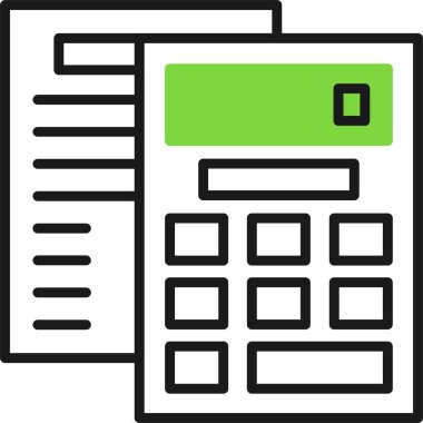 Hesap makinesi. Web simgesi basit illüstrasyon 