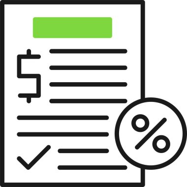 taslak biçiminde yüzde indirim simgesini kontrol et