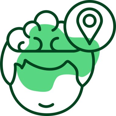 konum simgesi, vektör çizimi 