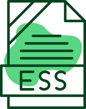 ESS document icon, vector illustration   clipart