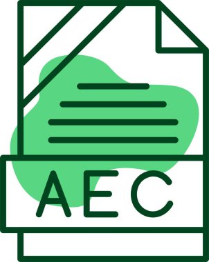 AEC belge simgesi, vektör illüstrasyonu  