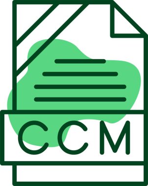 CCM dosya biçimi vektör illüstrasyonu 