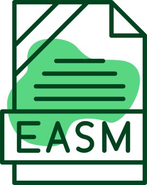 EASM dosya simgesi, vektör illüstrasyonu 