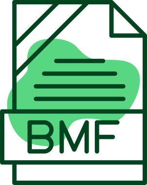 BMF file format icon vector illustration  clipart