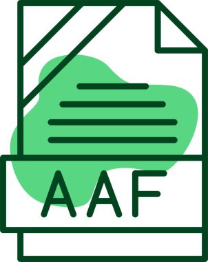 AAF file format icon vector illustration  clipart