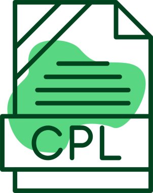 CPL dosya biçimi vektör illüstrasyonuName 