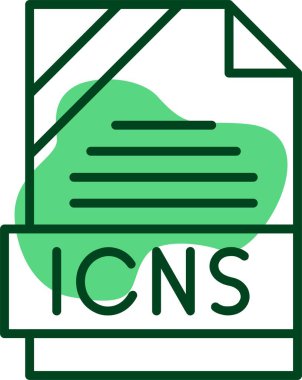 ICNS dosya simgesi, vektör illüstrasyonu 