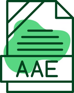 AAE dosya simgesi, vektör illüstrasyonu 