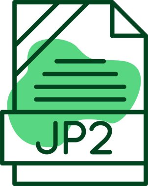 JP2 file icon, vector illustration  clipart