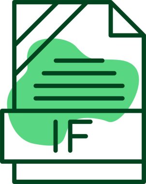 Eğer dosya simgesi, vektör illüstrasyonu 