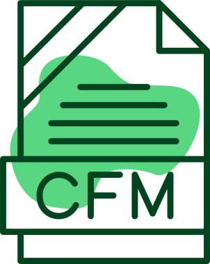 CFM file format icon vector illustration  clipart