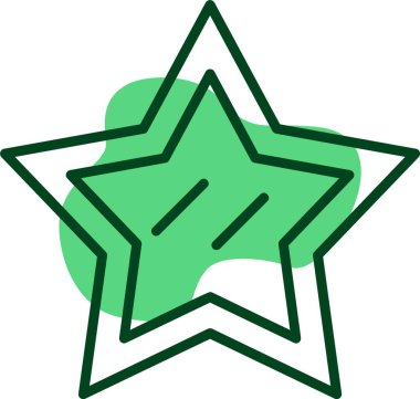  Favori simge, vektör illüstrasyonu 