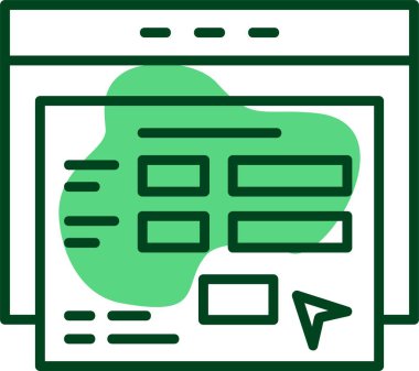  Uygulama formu simgesi, vektör çizim 