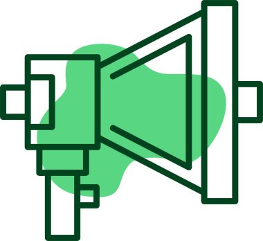  megafon simgesi, vektör illüstrasyonu 