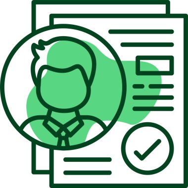 Kabul gören iş adamları simgesi, vektör illüstrasyonu