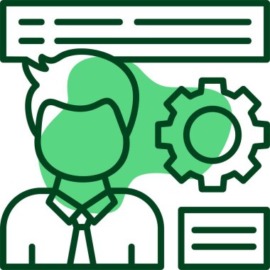 İK işadamları simgesi, vektör illüstrasyonu