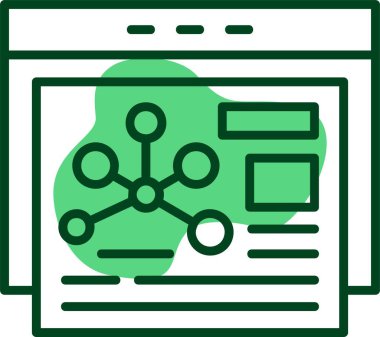 Ağ tasarım vektör çizgisi simgesi