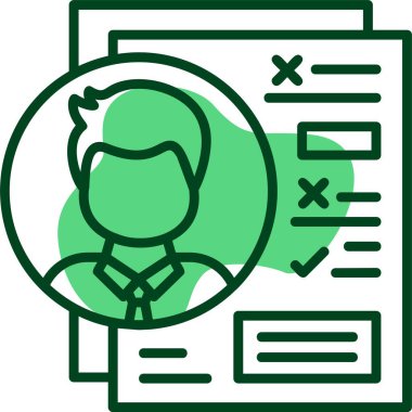 Değerlendirme işadamları simgesi, vektör illüstrasyonu