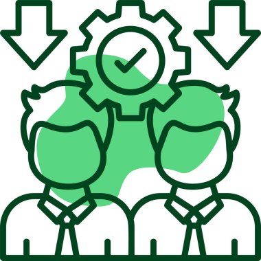 İşe alım Ekibi iş adamları simgesi, vektör illüstrasyonu