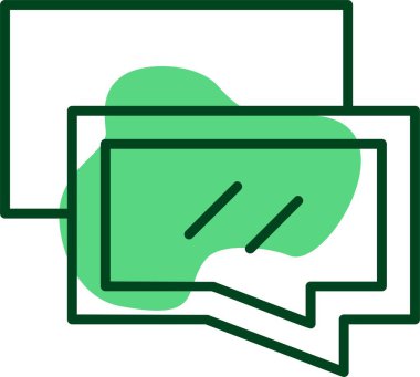  sohbet simgesi, vektör illüstrasyonu 