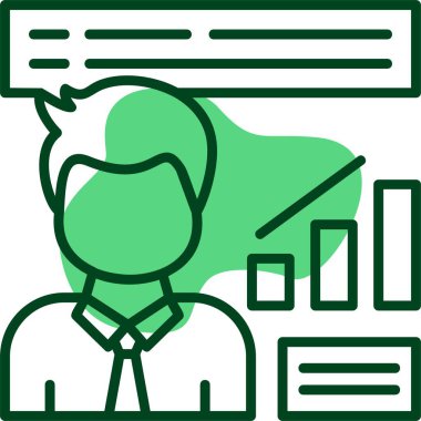 Büyüyen iş adamları simgesi, vektör illüstrasyonu