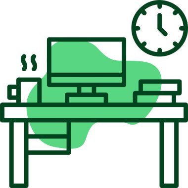  Çalışma Ortamı simgesi, vektör illüstrasyonu 