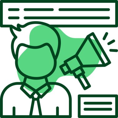 Çalışan İlişkileri İş Adamları simgesi, vektör illüstrasyonu