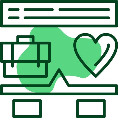 İş-Yaşam Dengesi simgesi, vektör illüstrasyonu 