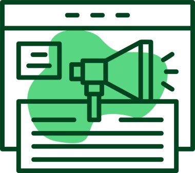 Sosyal ortam simgesi, vektör illüstrasyonu 