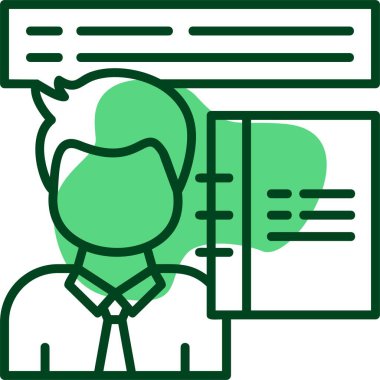  Çalışan El Kitabı simgesi, vektör illüstrasyonu