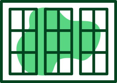  pencere simgesi, vektör illüstrasyonu 