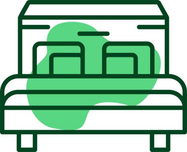  yatak simgesi, vektör illüstrasyonu 