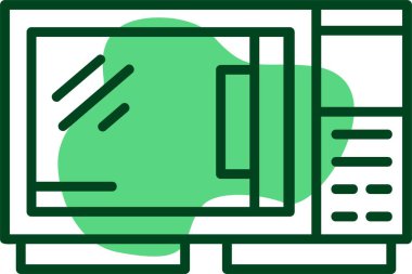  Fırın simgesi, vektör çizimi 