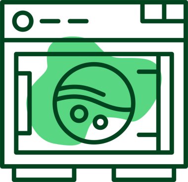  çamaşır makinesi simgesi, vektör illüstrasyonu 