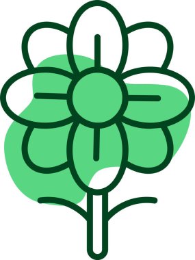  çiçek simgesi, vektör illüstrasyonu 