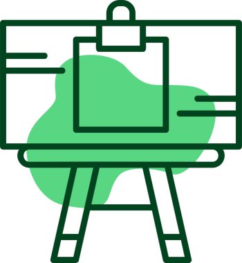  Sanatçının tuval simgesi, vektör illüstrasyonu 