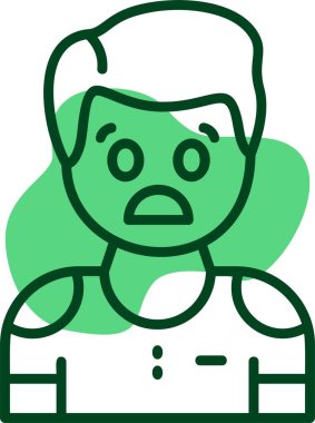 Fear men simgesi, vektör illüstrasyonu 