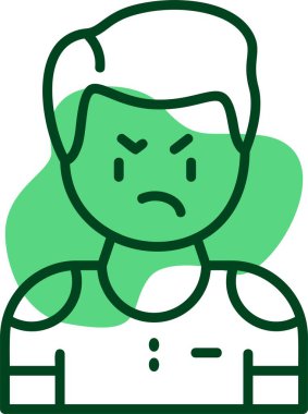 Onaylamayan erkek simgesi, vektör illüstrasyonu 