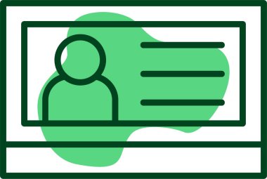  Ofis kimliği simgesi, vektör illüstrasyonu 