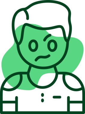 Sinir bozucu erkekler simgesi, vektör illüstrasyonu 