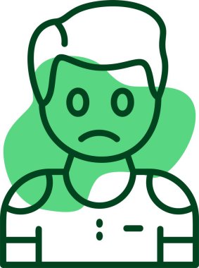 Hasret çeken erkekler simgesi, vektör illüstrasyonu 