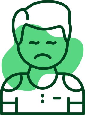 Erkekler için rahatsızlık simgesi, vektör illüstrasyonu 