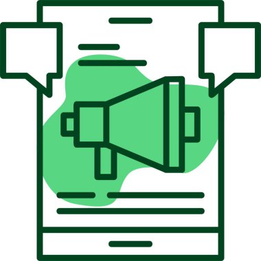 Sosyal ortam simgesi, vektör illüstrasyonu 