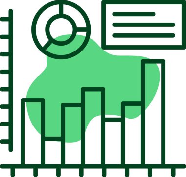  Histogram simgesi, vektör illüstrasyonu 